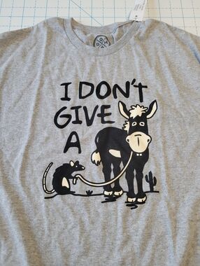 Mens Graphic Tee - I Don't Give A Rat's  "Donkey"